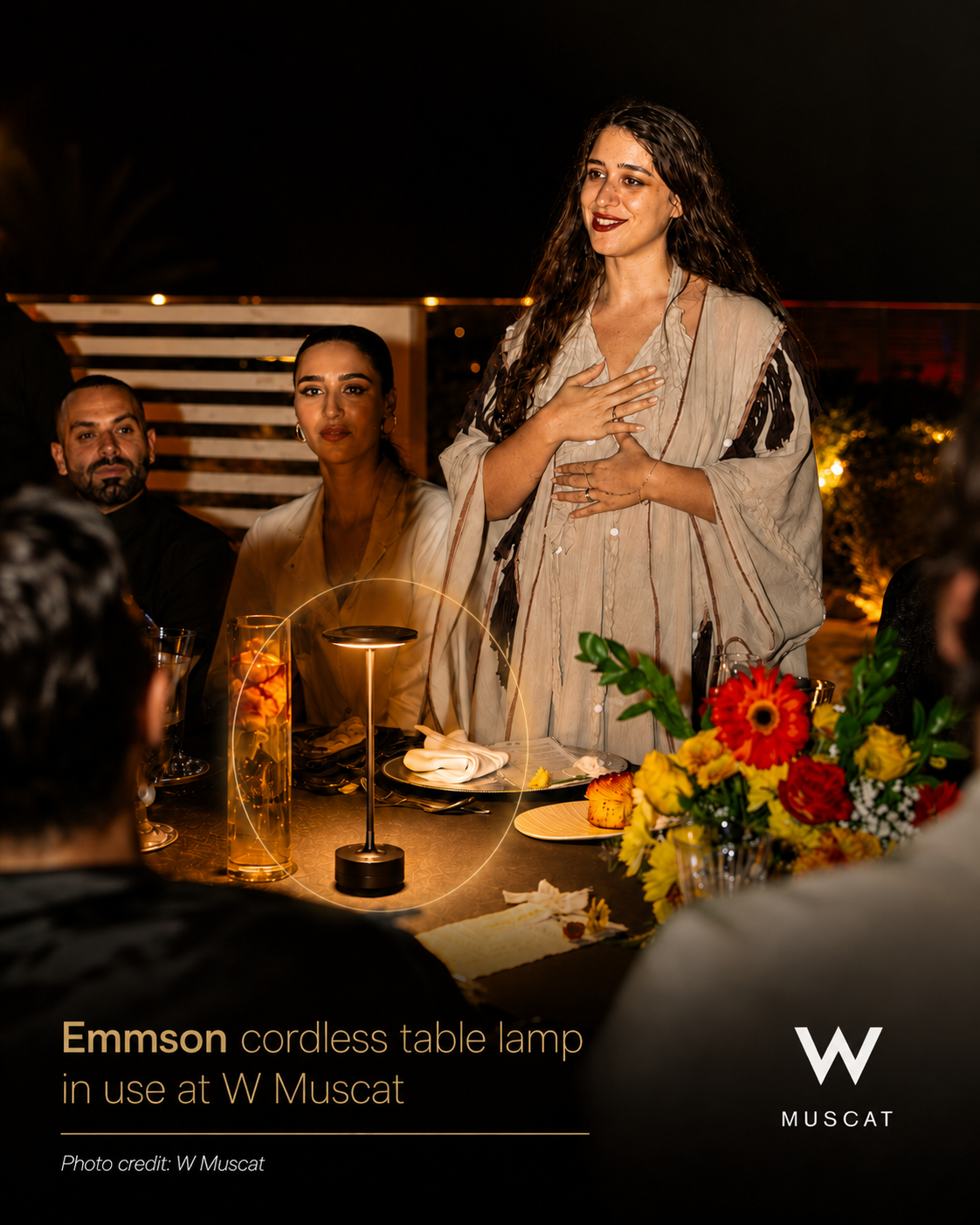 Cordless Table Lighting at W Muscat: Ambiance, Flexibility & Guest Experience Cordless Table Lighting at W Muscat: Ambiance, Flexibility & Guest Experience