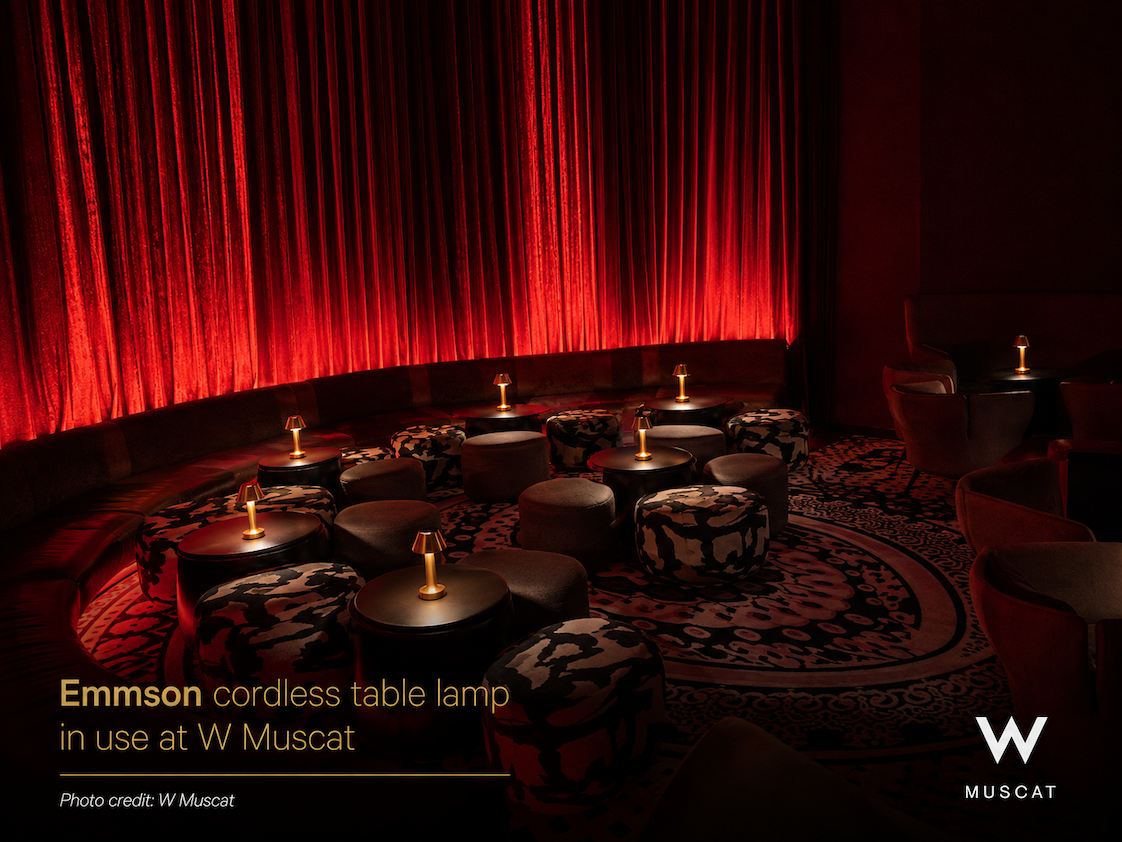 Cordless Table Lighting at W Muscat: Ambiance, Flexibility & Guest Experience Cordless Table Lighting at W Muscat: Ambiance, Flexibility & Guest Experience