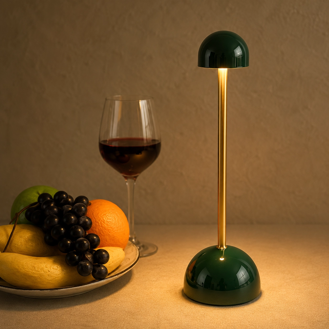 Emmson Celeste cordless table lamp for restaurant and hotel dining