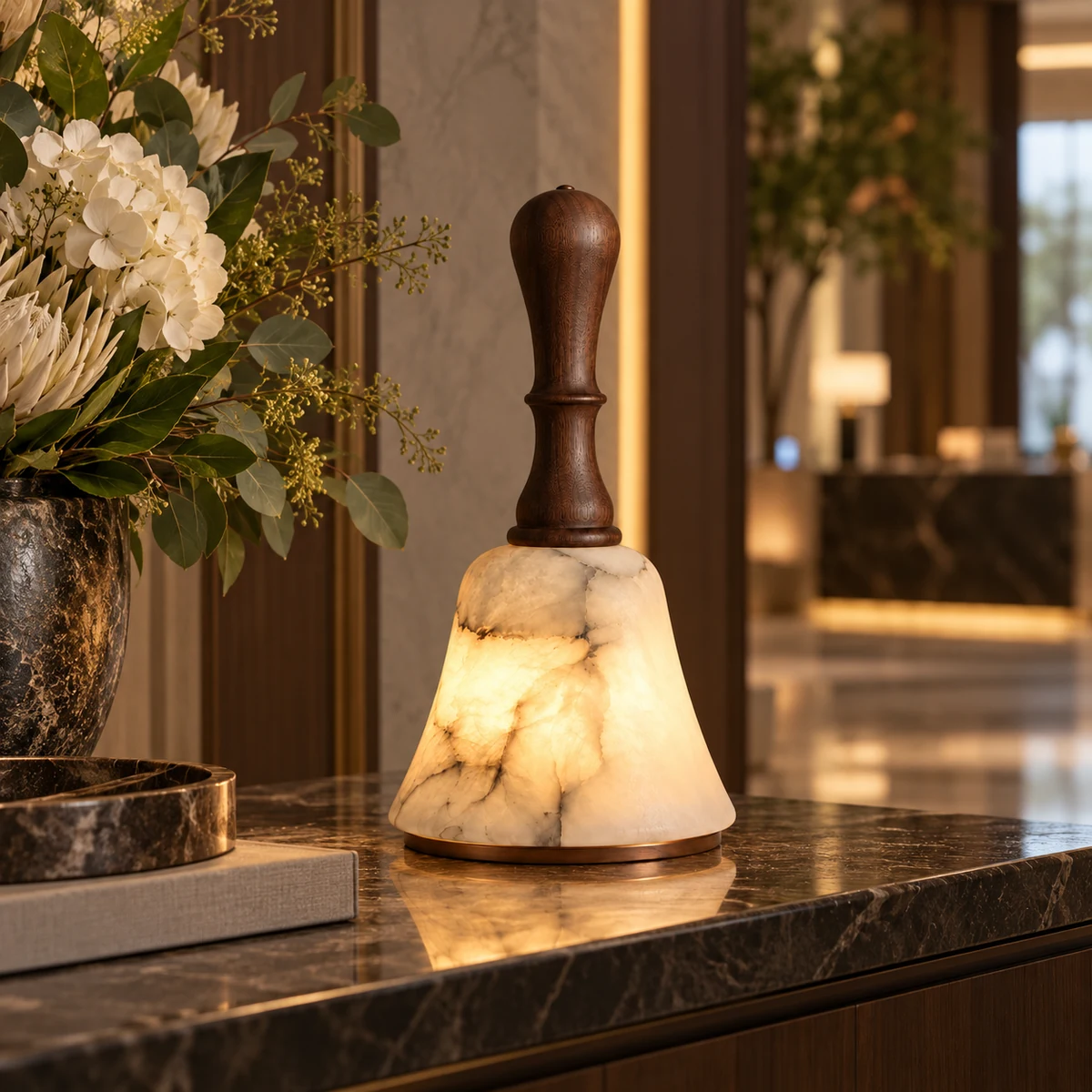 Emmson Aurajoy Cordless Alabaster Table Lamp