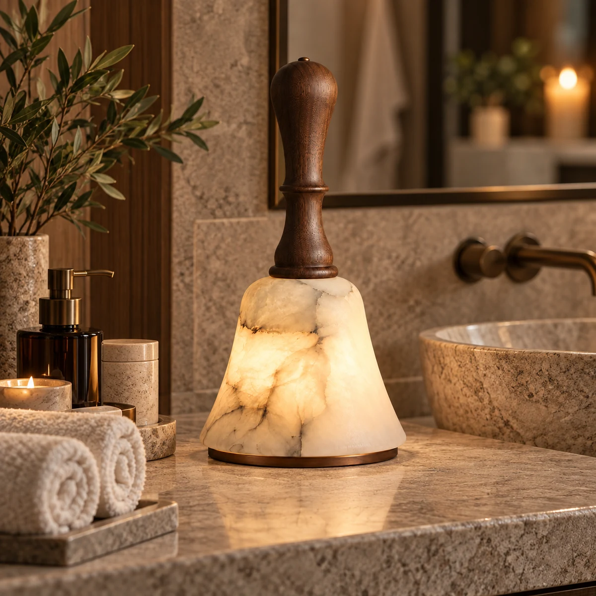 Emmson Aurajoy Cordless Alabaster Table Lamp